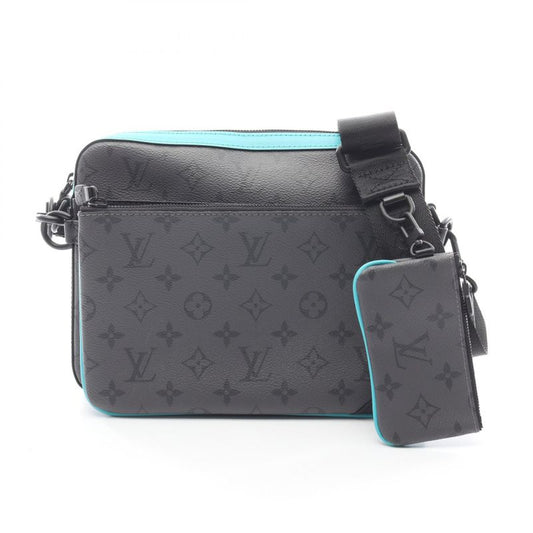 Louis Vuitton Shoulder Bag Trio Messenger Monogram Eclipse Reverse Turquoise
