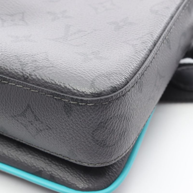 Louis Vuitton Shoulder Bag Trio Messenger Monogram Eclipse Reverse Turquoise