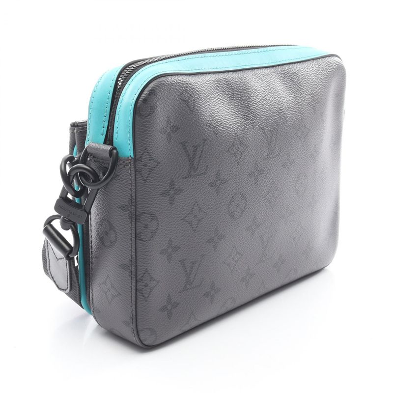 Louis Vuitton Shoulder Bag Trio Messenger Monogram Eclipse Reverse Turquoise