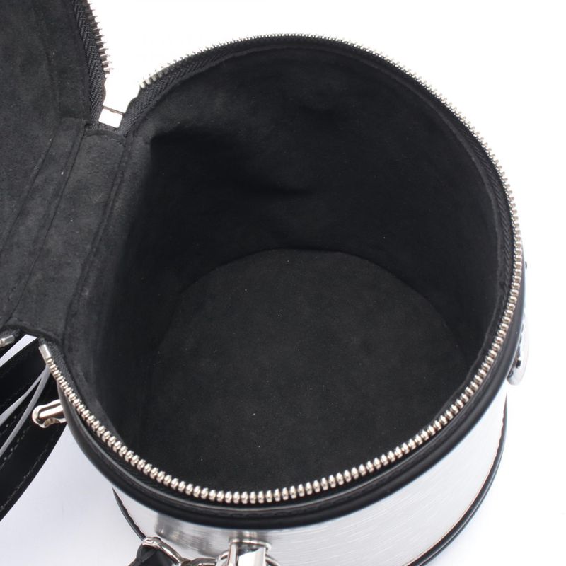 Louis Vuitton Cannes Epi M55316 Silver Noir Black Leather Cannes Ladies Used a