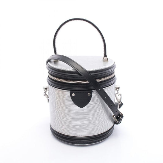 Louis Vuitton Cannes Epi M55316 Silver Noir Black Leather Cannes Ladies Used a