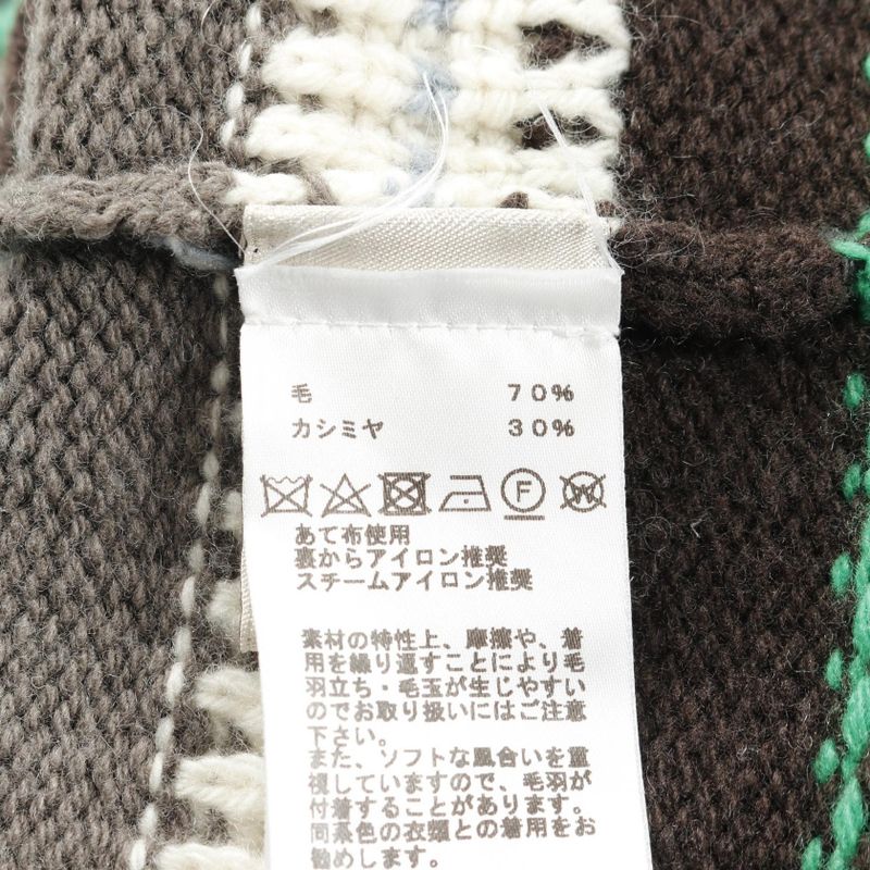 Hermes Sweater Wool Cashmere Knit Women Used a