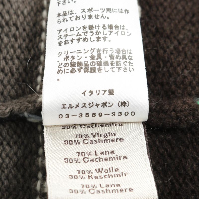 Hermes Sweater Wool Cashmere Knit Women Used a