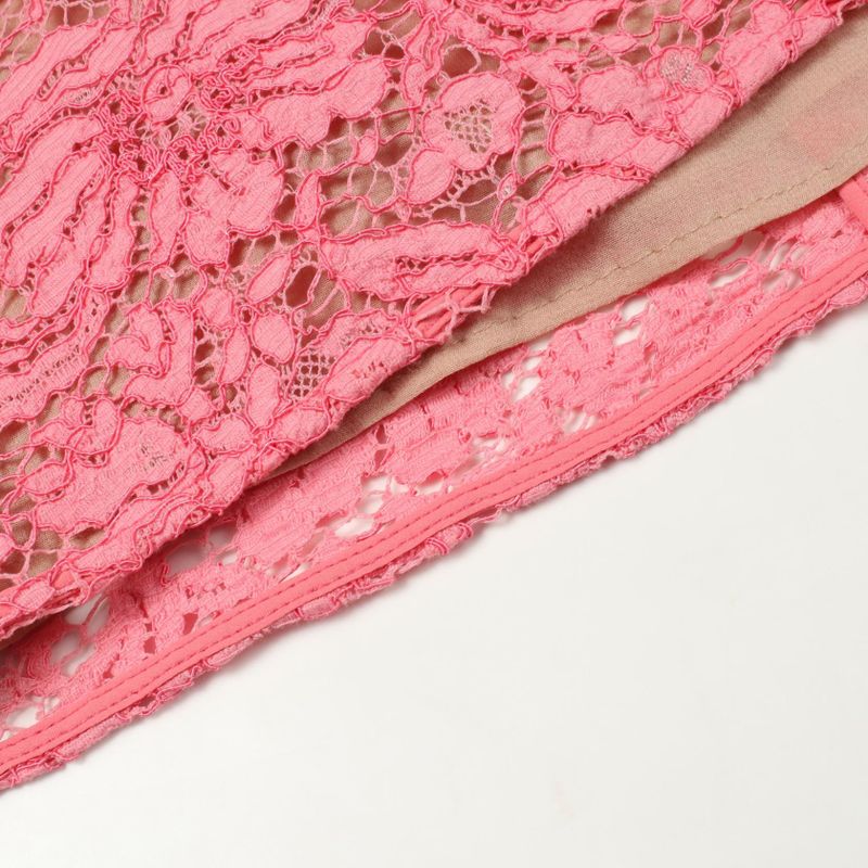 Gucci Dress Webbing Line 424791 Pink Cotton Nylon Dress Women Used B