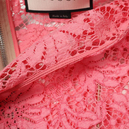 Gucci Dress Webbing Line 424791 Pink Cotton Nylon Dress Women Used B