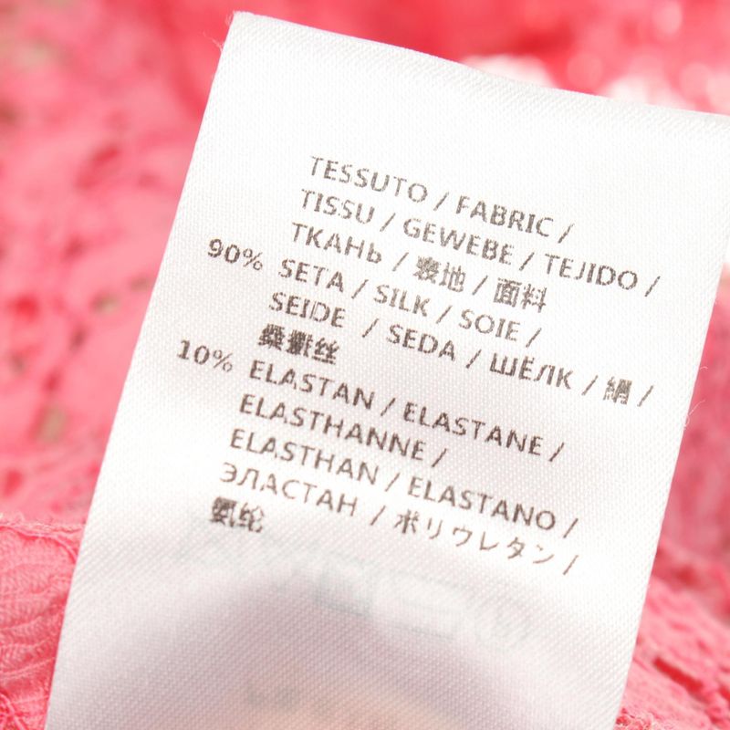 Gucci Dress Webbing Line 424791 Pink Cotton Nylon Dress Women Used B