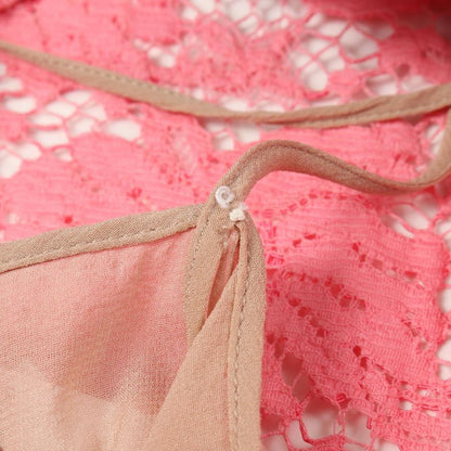 Gucci Dress Webbing Line 424791 Pink Cotton Nylon Dress Women Used B