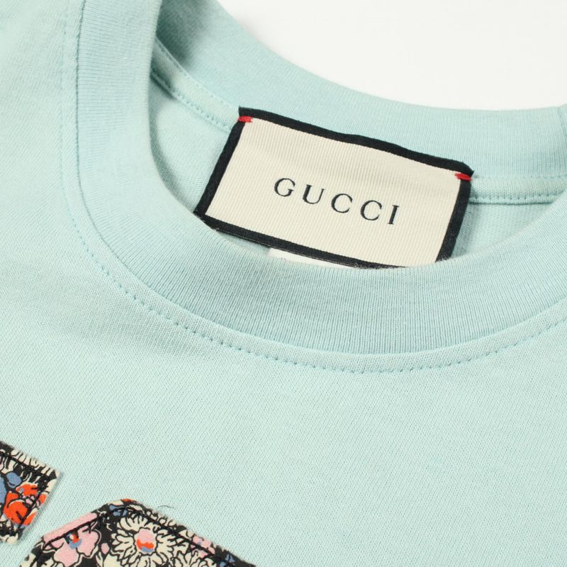 Gucci Cut and Sew Gucci X Liberty 580762 Cotton T-Shirt Ladies Used B