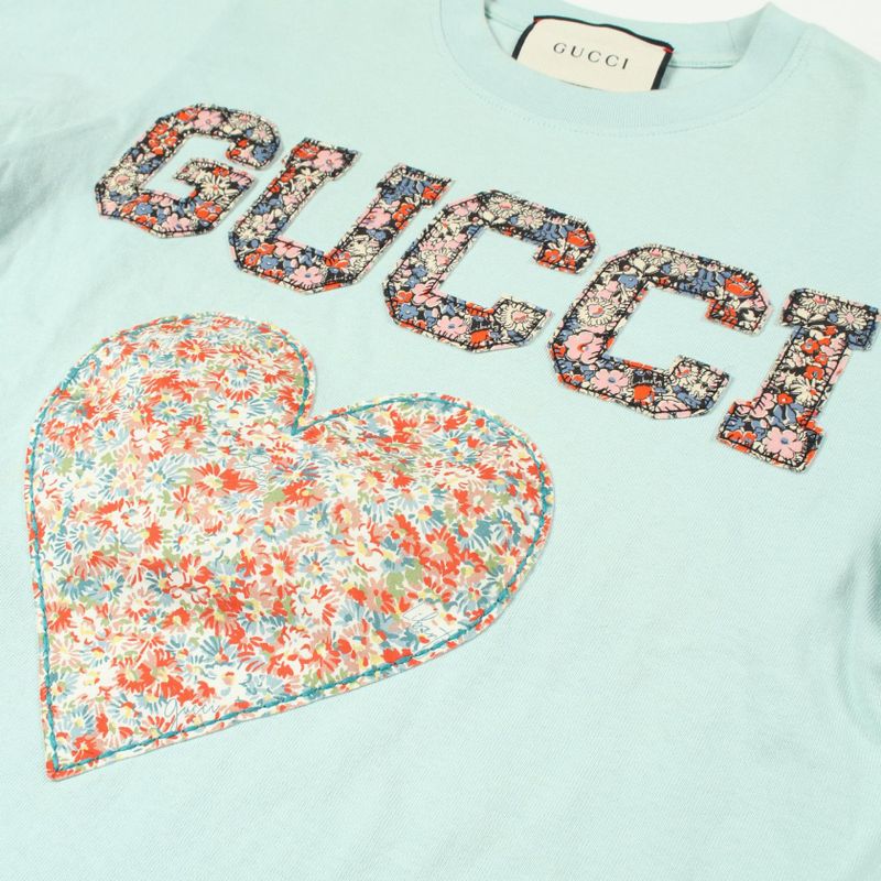 Gucci Cut and Sew Gucci X Liberty 580762 Cotton T-Shirt Ladies Used B