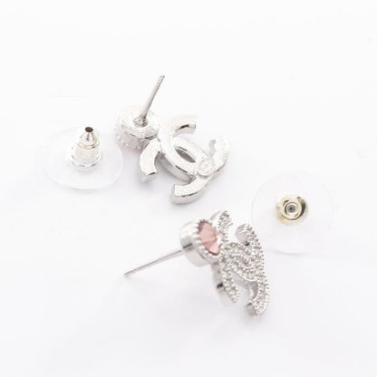Chanel Earrings Coco Mark Stainless Steel Earrings Ladies Used a
