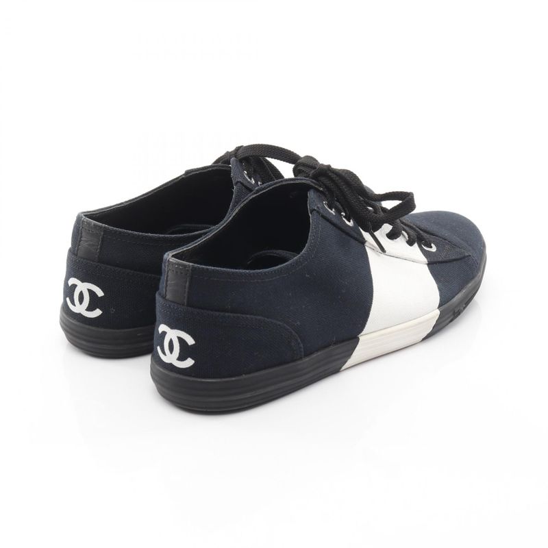 Chanel Sneakers Coco Mark Canvas Sneakers Women Used a