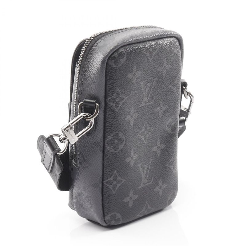 Louis Vuitton Shoulder Bag Double Phone Pouch Monogram Eclipse Reverse M81321