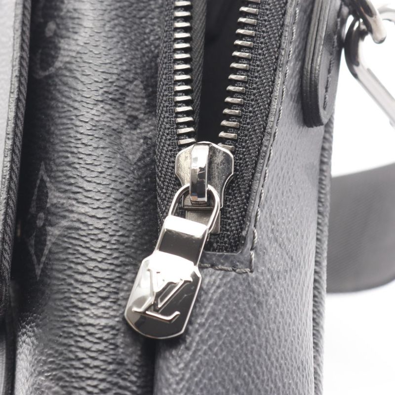 Louis Vuitton Shoulder Bag Double Phone Pouch Monogram Eclipse Reverse M81321