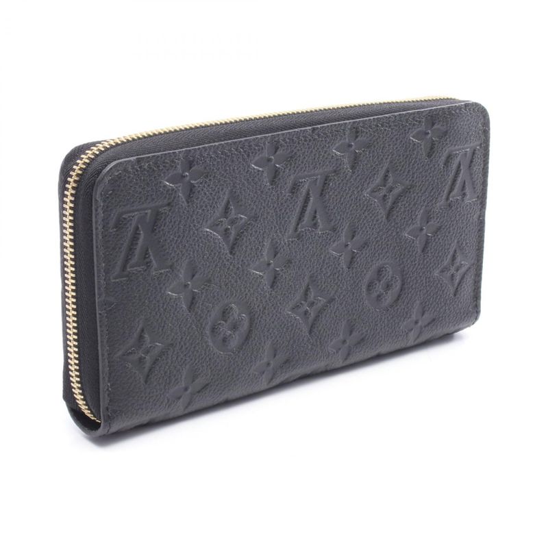 Louis Vuitton Round Long Wallet Zippy Wallet Monogram Empreinte Noir Black