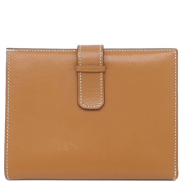 Hermes Bifold Wallet Jura Sikkim Gold Silver Hardware Brown Compact Wallet