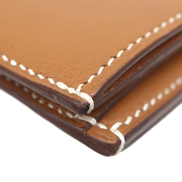 Hermes Bifold Wallet Jura Sikkim Gold Silver Hardware Brown Compact Wallet