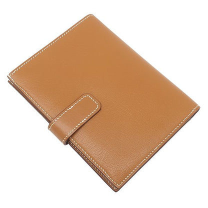Hermes Bifold Wallet Jura Sikkim Gold Silver Hardware Brown Compact Wallet