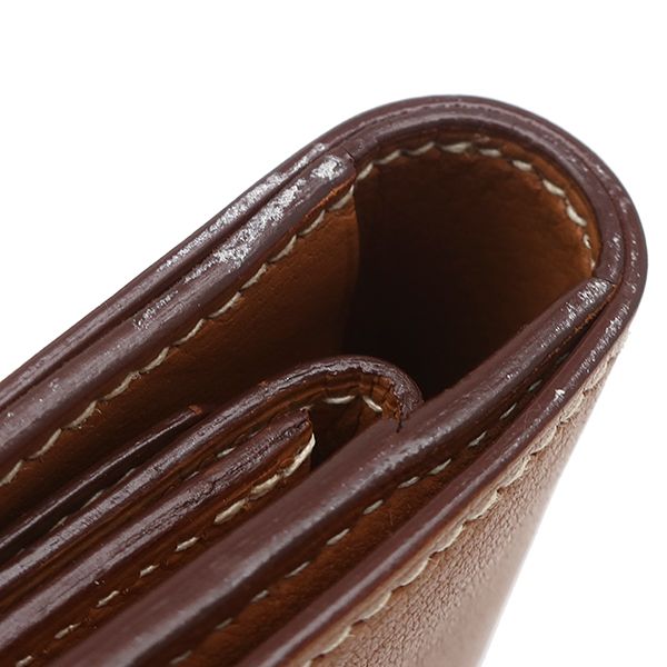 Hermes Bifold Wallet Jura Sikkim Gold Silver Hardware Brown Compact Wallet