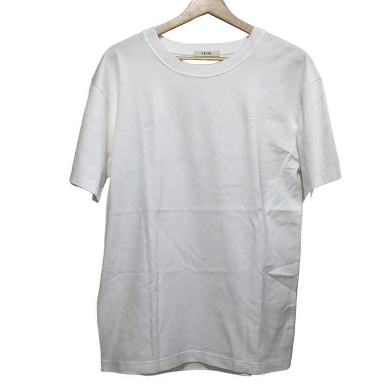 Celine Short Sleeve T-shirt Size S Men's Beautiful - White Crew Neck