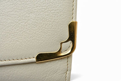 Cartier Wallet Cartier Long Wallet Marcello 2C Perforated Logo White