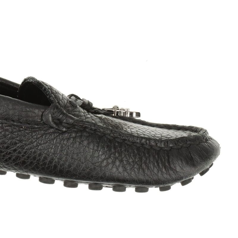 Louis Vuitton 07 Leather Driving Shoes Women's 34 Fa1007 Black Made In Italy