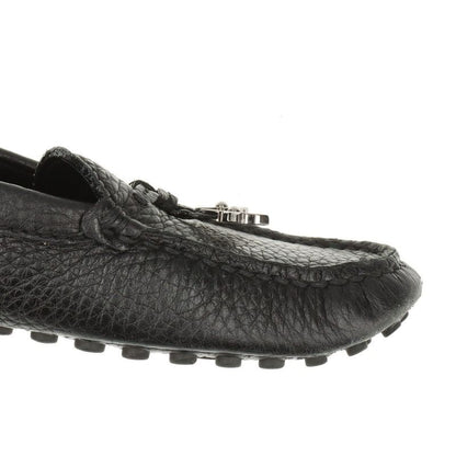 Louis Vuitton 07 Leather Driving Shoes Women's 34 Fa1007 Black Made In Italy