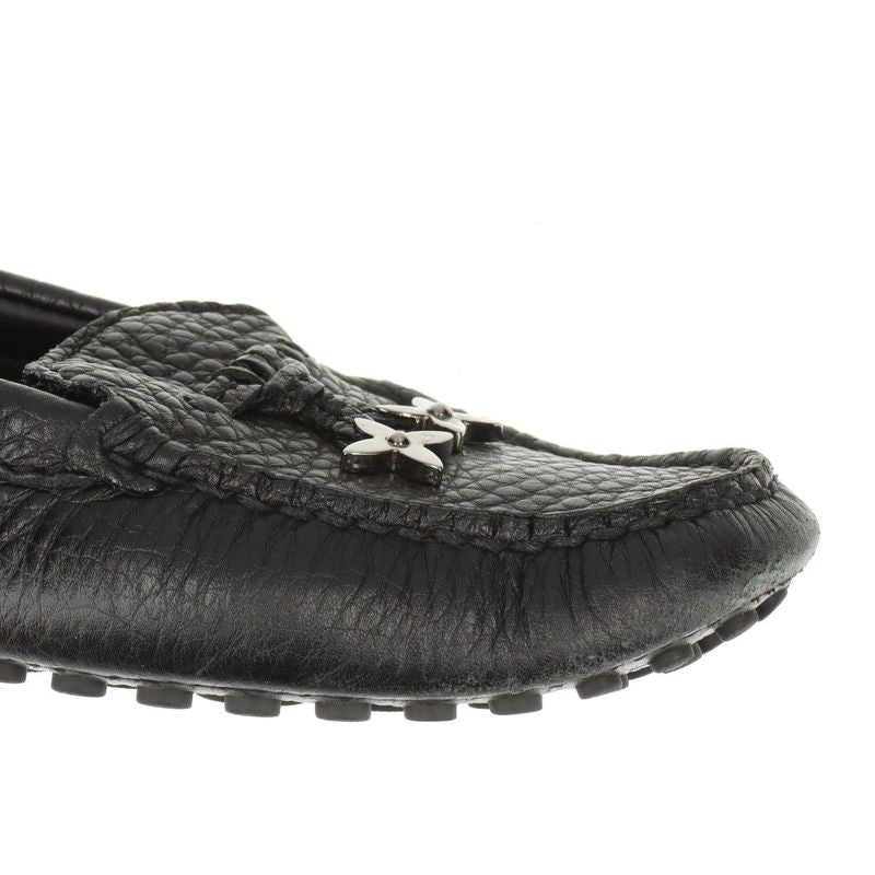 Louis Vuitton 07 Leather Driving Shoes Women's 34 Fa1007 Black Made In Italy