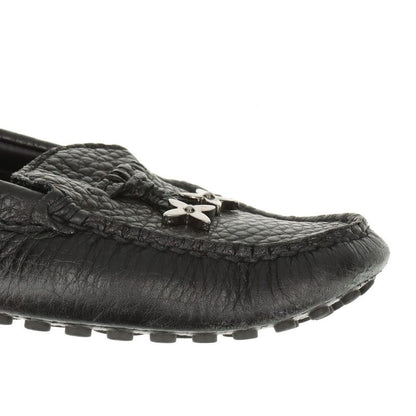 Louis Vuitton 07 Leather Driving Shoes Women's 34 Fa1007 Black Made In Italy