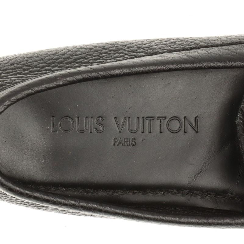 Louis Vuitton 07 Leather Driving Shoes Women's 34 Fa1007 Black Made In Italy