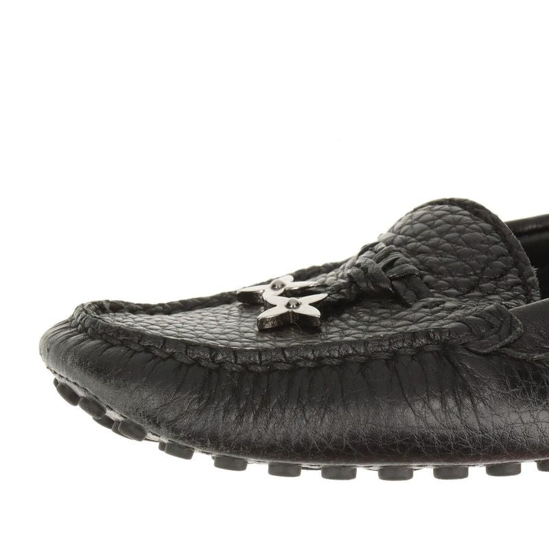 Louis Vuitton 07 Leather Driving Shoes Women's 34 Fa1007 Black Made In Italy