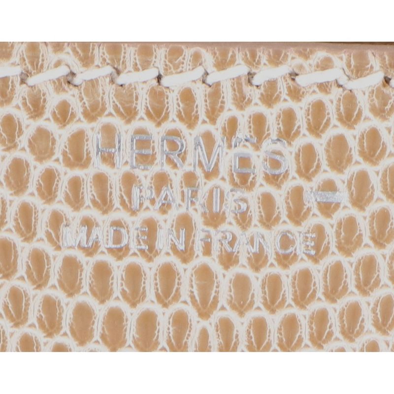 Hermes □R Lizard Svhardware Clutch Bag