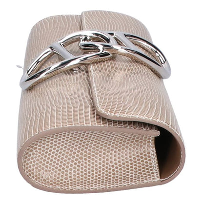 Hermes □R Lizard Svhardware Clutch Bag