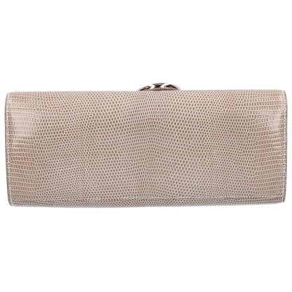 Hermes □R Lizard Svhardware Clutch Bag