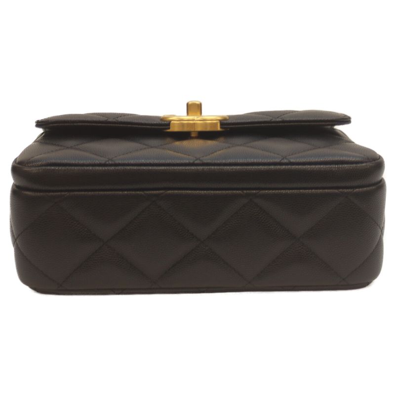 Chanel As4907 Black Caviar Skin Mini Flap Chain Shoulder Bag Shoulder Bag Black