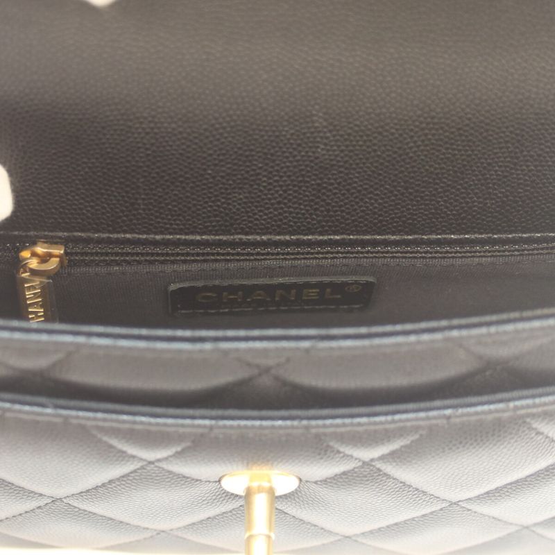 Chanel As4907 Black Caviar Skin Mini Flap Chain Shoulder Bag Shoulder Bag Black