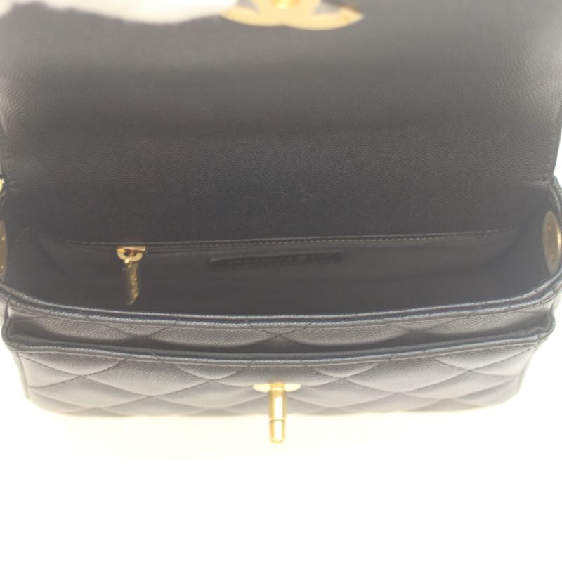 Chanel As4907 Black Caviar Skin Mini Flap Chain Shoulder Bag Shoulder Bag Black
