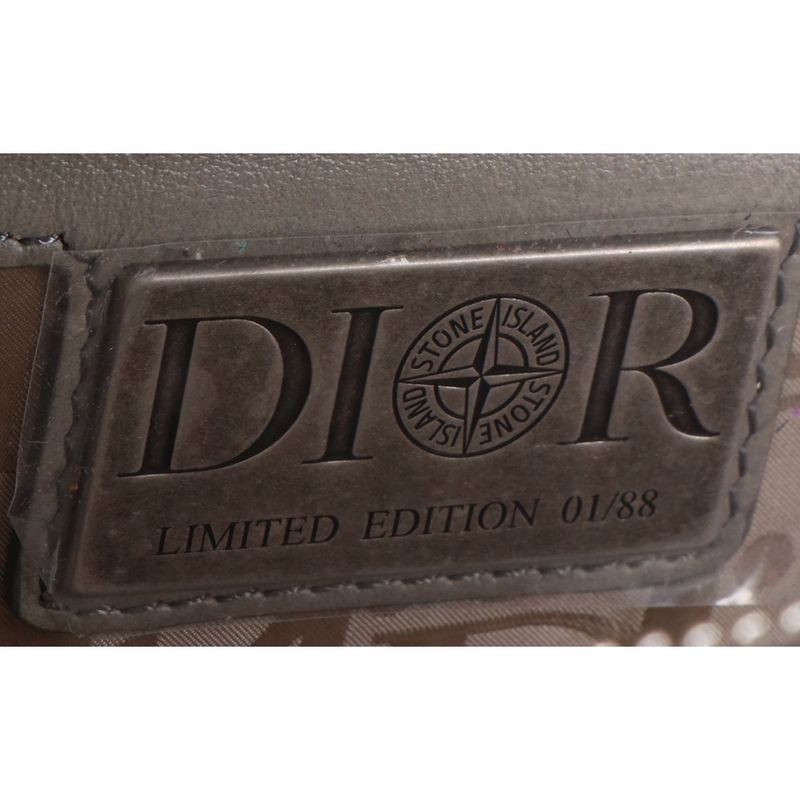 DIOR X Stone Island Similar Compass Motif Round Crossbody Bag