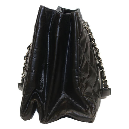 Chanel No 13 Black Silver Hardware Patent Chain Tote