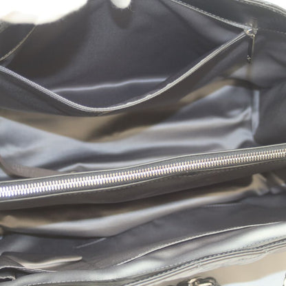 Chanel No 13 Black Silver Hardware Patent Chain Tote