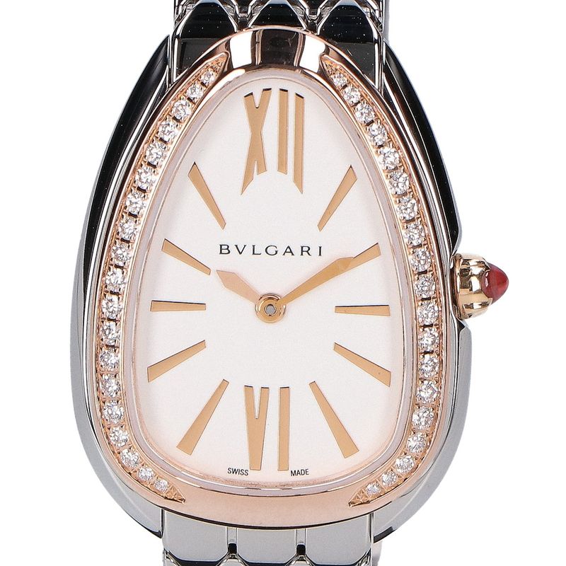 Bvlgari Bulgari Beautiful Sp33wspd Serpenti Seduttori Diamond Bezel Quartz