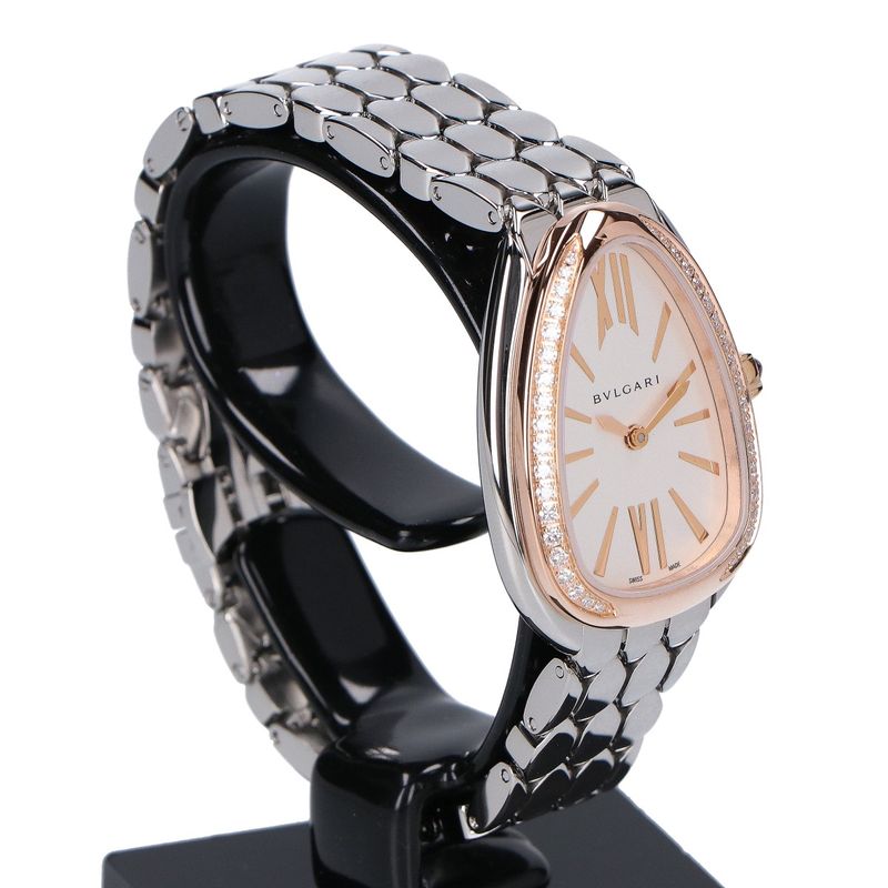 Bvlgari Bulgari Beautiful Sp33wspd Serpenti Seduttori Diamond Bezel Quartz