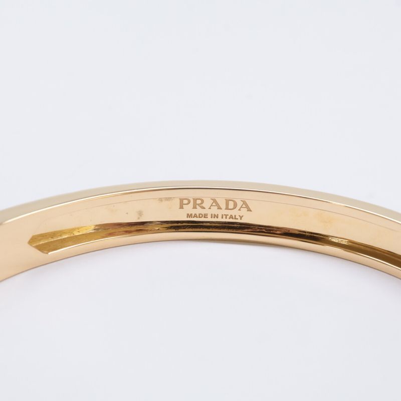 Prada 1jb389 750 Eternal Gold Triangle Logo Bracelet M