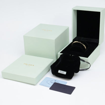 Prada 1jb389 750 Eternal Gold Triangle Logo Bracelet M