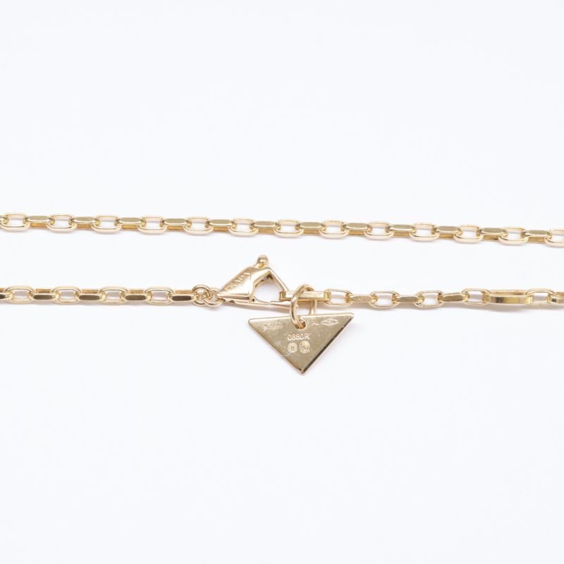 Prada 1jca37 750 Eternal Gold With Small Triangle Pendant