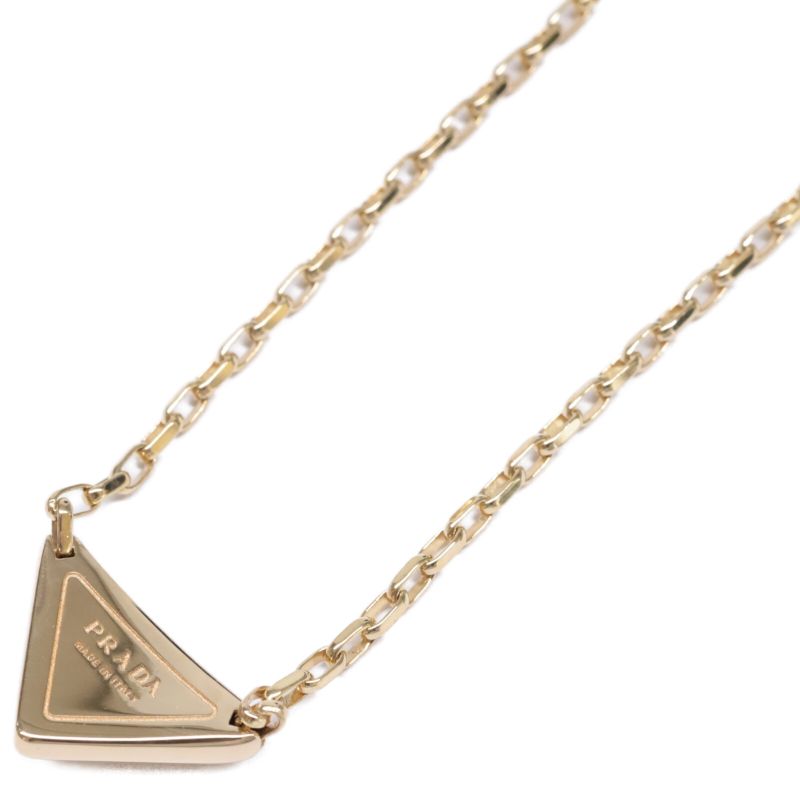 Prada 1jca37 750 Eternal Gold With Small Triangle Pendant