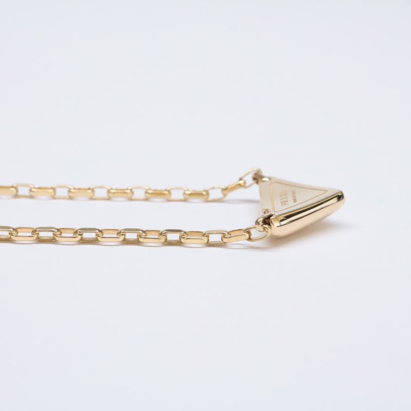 Prada 1jca37 750 Eternal Gold With Small Triangle Pendant