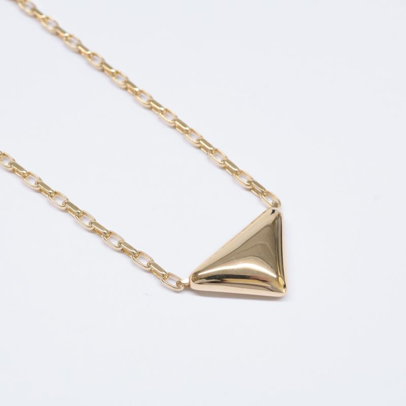 Prada 1jca37 750 Eternal Gold With Small Triangle Pendant