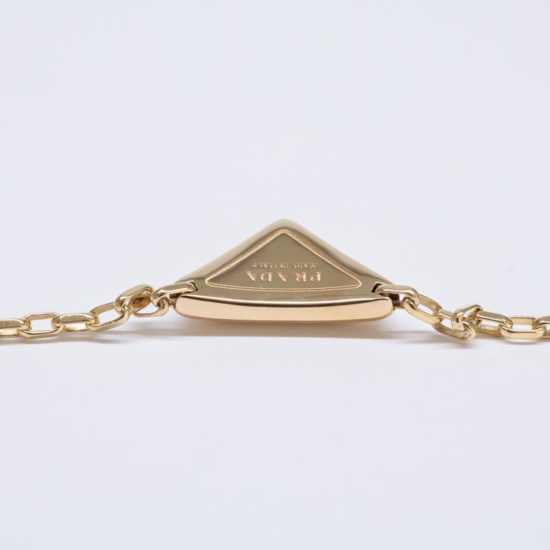 Prada 1jca37 750 Eternal Gold With Small Triangle Pendant