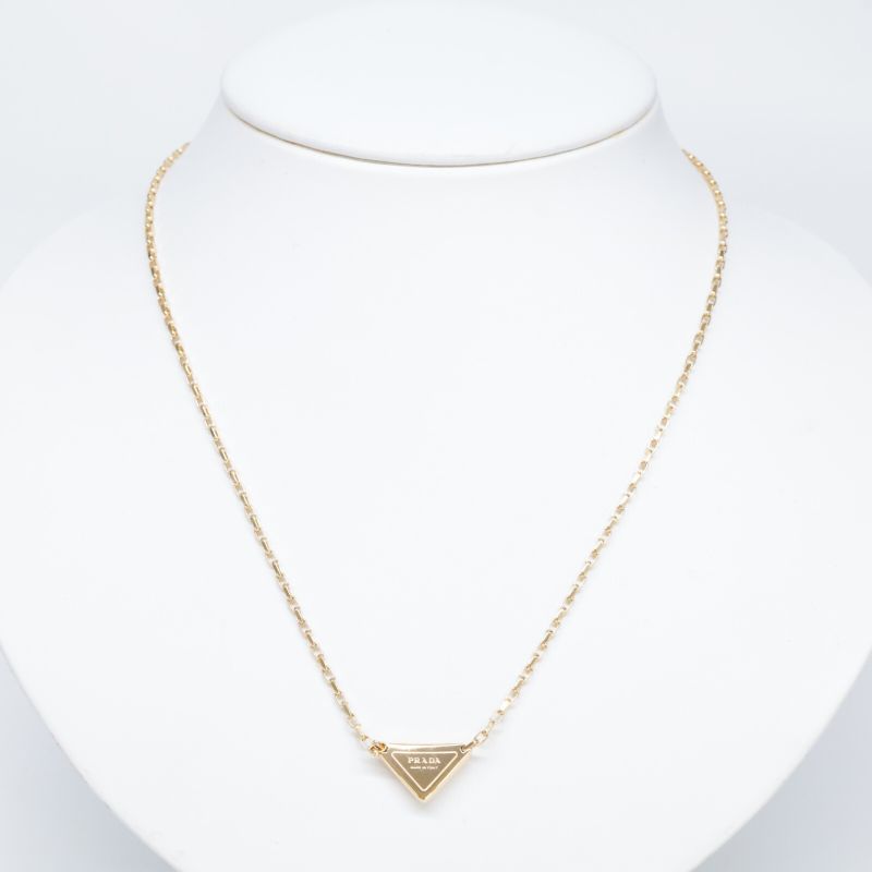Prada 1jca37 750 Eternal Gold With Small Triangle Pendant