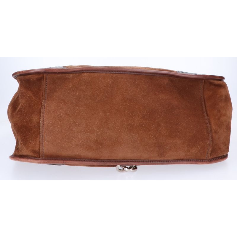 Prada Va0539 Triangle Plate Calf Suede X Leather X Croc X Ray Taiga Eye Studs